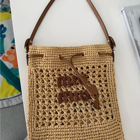 Miu Miu Beige Crochet Mini Bag - Picture 4 of 4